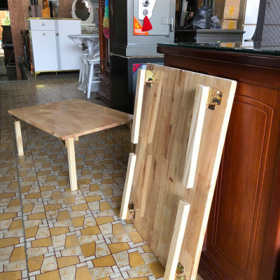 Bàn học,bàn ăn ngồi bệt gỗ tự nhiên VIMOS, xếp gọn, chắc chắn, cao 32cm