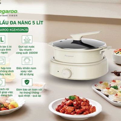Nồi lẩu đa năng Kangaroo KGEH50N2B - Hàng chính hãng