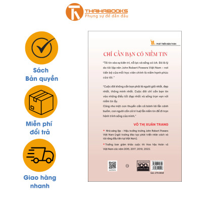 Sách - Chỉ cần bạn có niềm tin