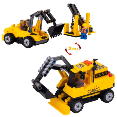 Đồ Chơi Lắp Ráp Máy Xúc Đào Thủy Lực 2 Trong 1 - Hydraulic Excavator - Toys&Joys 8632 (268 Mảnh Ghép)