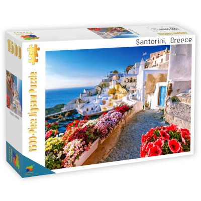 Bộ Tranh Ghép Hình Minh Châu - 60 x 80 cm (1500 Mảnh Ghép) - Santorini, Greece