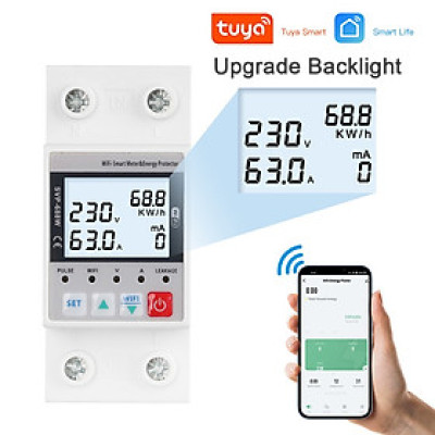 Thiết Bị Bảo Vệ Nguồn Thông Minh Wifi 5 In 1 (Công Tơ, Bảo Vệ Quá Áp, Thấp Áp, Qúa Nhiệt, Chống Giật)