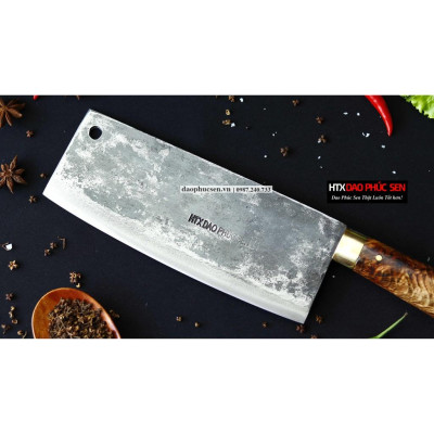 Dao Phúc Sen - Dao Chặt Gà Cán Cẩm Khâu Đồng G05D