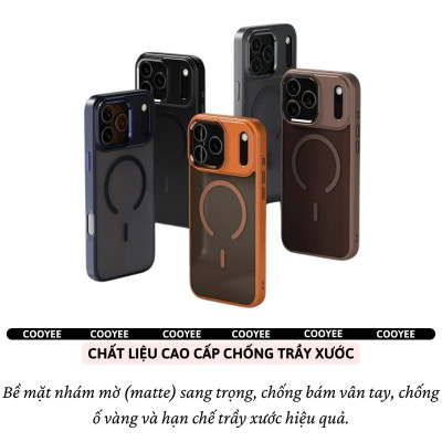 Ốp lưng nhám từ tính chống sốc DuraArmor Pro bảo vệ camera cho iPhone 17 Pro Max / 17 Pro hiệu COOYEE Imperial Magnetic -Viền TPU chống sốc đệm khí, Lưng PC nhám chống vân tay, Magnetic N52 thế hệ mới - Hàng nhập khẩu