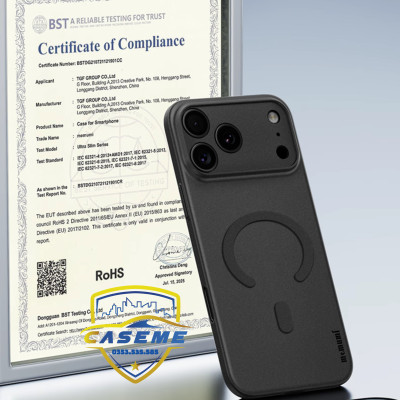 Ốp lưng cho iPhone Air, iPhone 17, iPhone 17 Pro, iPhone 17 Pro Max Memumi Slim Case Magnetic siêu mỏng - Hàng Nhập Khẩu