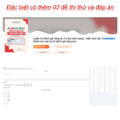 Sách Luyện thi Đánh giá Năng lực Tư duy Định Lượng ( kiến thức lớp 12 )