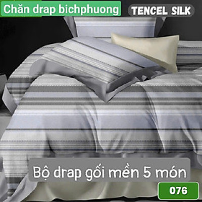 Bộ chăn drap gối Tencel vải Hàn Quốc , đỉnh cao mát , mềm mại { drap mền  và 3 áo gối} HOẶC mền lẻ