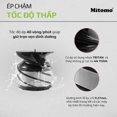Máy ép trái cây, máy ép Mitomo EC-55 hàng chính hãng bảo hành 3 năm