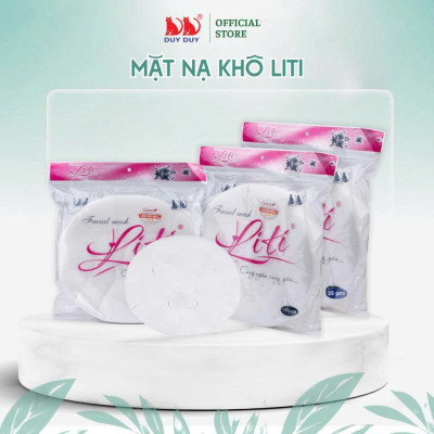 Combo 5 Gói  Mặt nạ khô Liti vải rayon mềm mịn 100 miếng (21x23cm) không hóa chất chuyên chăm sóc da mặt