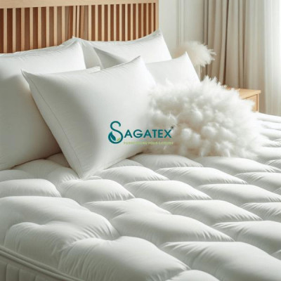Ruột Gối Cao Cấp Microfiber SAGATEX Siêu Êm Tiêu Chuẩn Khách Sạn 5 Sao