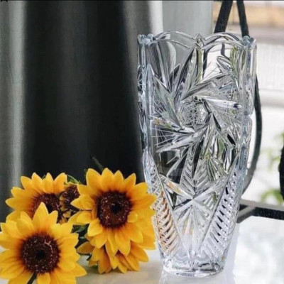 Lọ hoa pha lê Bohemia bom xoáy 20cm Hàng chính hãng