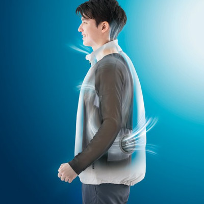 Áo Điều Hòa Nhật Bản Chống Nóng, PIN 30.000mAh Quạt 12V, Chạy 17-19H Liên Tục, Giảm 10-15 Độ So Vói Ngoài Trời Siêu Bền Mát, Tặng Kèm 2 Túi Đá Khô, BH 12 Tháng - Màu Ghi Xám Trắng