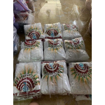 ĐỒ LAM ĐI CHÙA  Mẫu Chim Công Thêu Cao Cấp