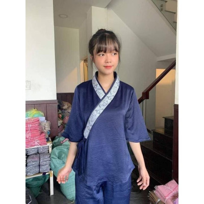 ĐỒ LAM ĐI CHÙA  MẪU LỤA PHÁP Cao Cấp