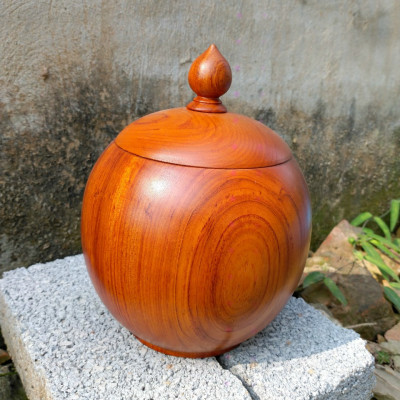 Bình phú quý tài lộc bằng gỗ hương đá kt 15×15×15cm