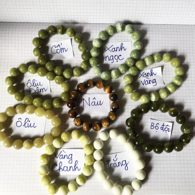 Vòng tay chuỗi ngọc nhiều màu đá thật của Việt Nam phù hợp các mệnh và các tuổi loại 1 cm (10li)
