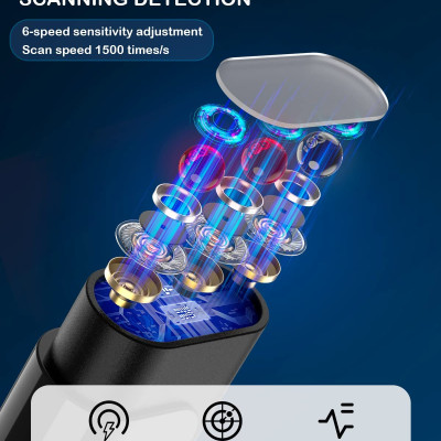 ROGTZ - Máy Dò WT16 Phát Hiện Camera Máy Ghi Âm Nghe Trộm Thiết Bị GPS Dò Sóng Wifi Dò Sóng RF Phát Hiện Tự Động 6 Cấp Độ Nhạy Phạm vi dò rộng 10-15m Cổng Sạc Type-C Angten Đa Hướng Pin Lithium 3.7V/200mA 15 giờ Màn Hình Hiển Thị - Hàng Chính Hãng