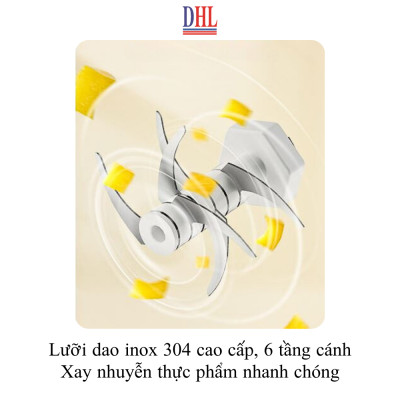 Máy xay ăn dặm 0.3L Mitomo MT-350 cho bé, công suất 200W, đa năng 6 lưỡi dao và cối thủy tinh - Hàng chính hãng