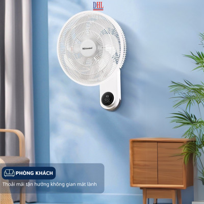 Quạt điện treo tường remote FTT-60AEC-D39, công suất 60W, hoạt động êm ái, hẹn giờ thông minh - hàng chính hãng Bảo hành 2 năm