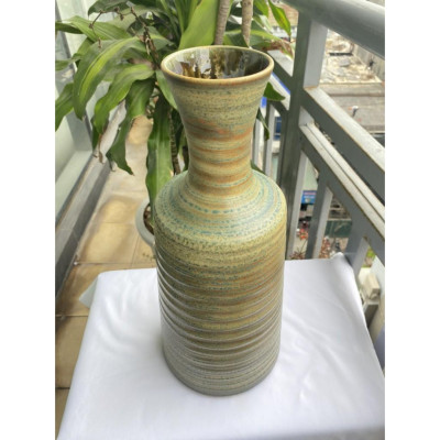 BÌNH HOA BÁT TRÀNG CAO CẤP MEN HỎA BIẾN MÀU VÀNG ĐỘC ĐÁO