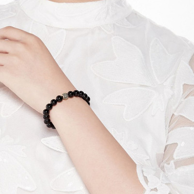 Vòng Tay Đá Obsidian Mix Charm Ngọc Quý Gemstones VT46