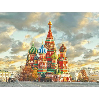 Bộ Tranh Ghép Hình Minh Châu - 60 x 80 cm (1500 Mảnh Ghép) - Nhà Thờ St. Basil Nga