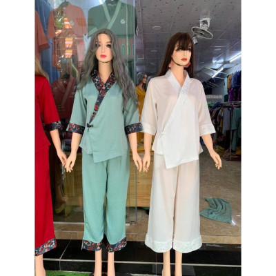 ĐỒ LAM ĐI CHÙA  MẪU TƠ PHỐI GẤM