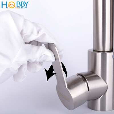 Vòi rửa chén bát nóng lạnh inox 304 Hobby home decor RCDV