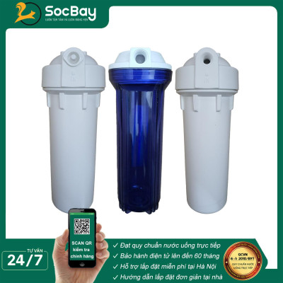 Cốc lọc nước đầu nguồn 10in ren 21, ren 13, đầu nối nhanh - Hàng Chính Hãng