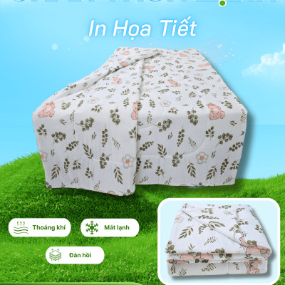 Chăn chần Thun Lạnh 180x200 in Họa Tiết