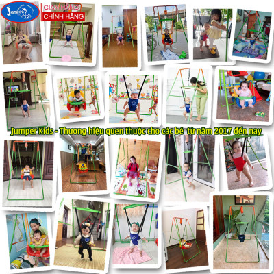 Combo Xích Đu Nhún Nhảy Tập Đi Cho Bé JUMPER KIDS JPKG102 Cao Cấp Có Thêm Chân Ngang Và Ghế Xích Đu Tích Hợp Bàn Ăn Dặm