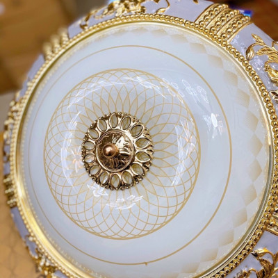 Đèn ốp trần VAZEN X6 trang trí nội thất hiện đại, sang trọng.