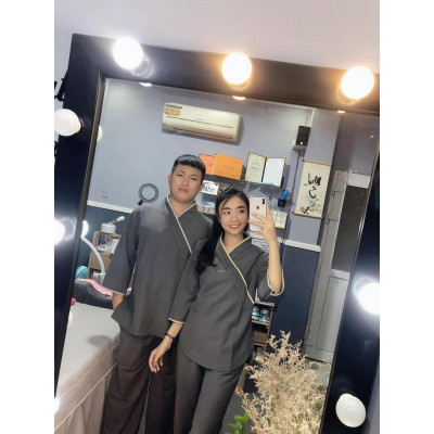 ĐỒ LAM ĐI CHÙA Chéo Nữ Vải Hàn Quốc