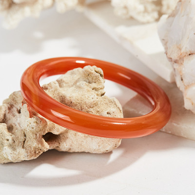 Vòng tay đá mã não đỏ thiên nhiên bản tròn 10mm mệnh hỏa thổ - Ngọc Qúy Gemstones