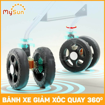 Đã ẩn Xe đẩy nằm ngồi gấp gọn cho em bé sơ sinh 1 2 3 4 tuổi Luxury MySun
