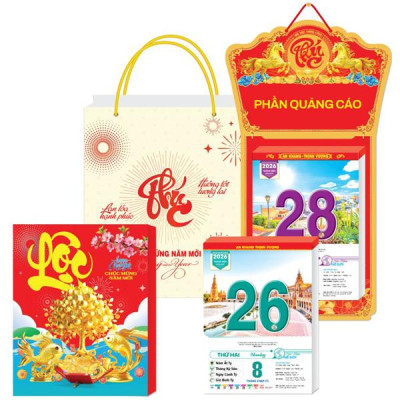 Lịch Bloc Cực Đại 2026 - Sắc Màu Thế Giới - Hạnh Phúc - Đại Việt Á DVA07 - Chữ Phúc