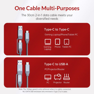 HỘP ĐỰNG Ổ CỨNG CPM2C3-RD ORICO M.2 SATA TYPE-C 3.1 GEN 1 SSD ENCLOSURE (6G) - HÀNG CHÍNH HÃNG