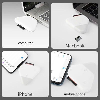 Đầu đọc thẻ nhớ SD, TF ( Micro SD ) đa năng 3in1 dùng cho iPhone, iPad, điện thoại Android, máy tính, PC, laptop - Hàng Chính Hãng