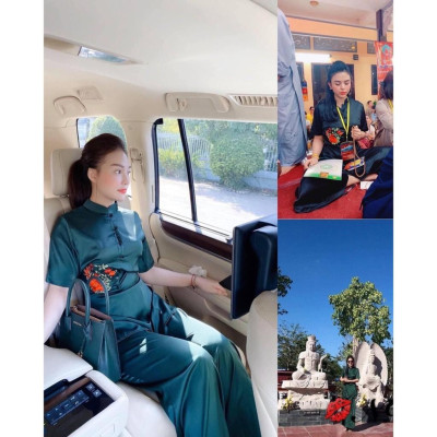 ĐỒ LAM ĐI CHÙA Mẫu Cổ Tàu Thêu Hoa