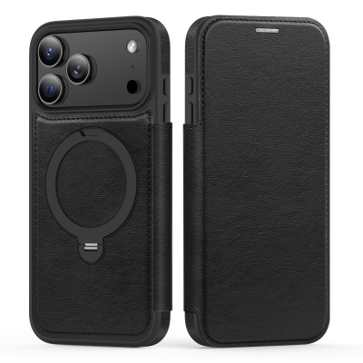 Bao da dạng ví 17 pro max có ngăn đựng thẻ nghe nhạc chống sốc tất cả trong 1 đẹp bền sang - hàng nhập