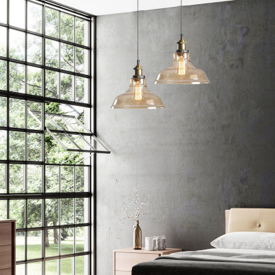 Đèn thả BITON chao thủy tinh cao cấp trang trí nội thất hiện đại kèm bóng led ST64 [ẢNH THẬT 100%]