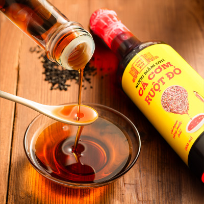 [KF] Thùng 6 chai Nước mắm nhỉ cá cơm ruột đỏ Làng Chài Xưa 500ml cá cơm vàng ngon vùng nước trồi 300 năm truyền thống chai thủy tinh