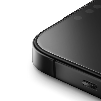 Kính Cường Lực Cho iPhone 17/ 17 Air/ 17 Pro/ 17 Pro Max UNIQ OPTIX COVEX VIVID Clear Trong Suốt Viền Đen Độ Dày 0.33mm Hàng Chính Hãng