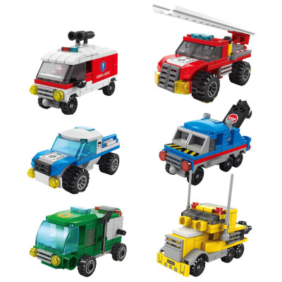 Bộ 6 Đồ Chơi Lắp Ráp Chiến Binh Bảo Vệ Thành Phố Biến Hình 6 Trong 1 - City Guardian Mecha - Toys&Joys 8831 (503 Mảnh Ghép)