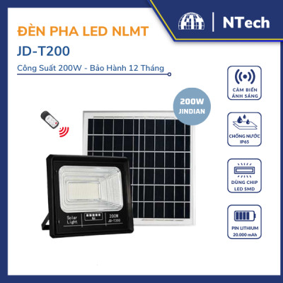 Đèn năng lượng mặt trời 200w JD-T200 Jindian