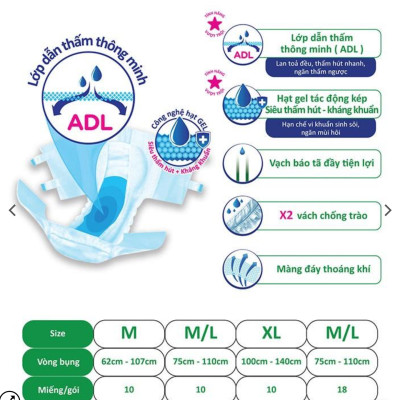 Combo 6 Gói Tã quần Sunmate XL7 Siêu Mềm Mại - Tã quần người lớn, người già Sunmate- Hsd Luôn Mới