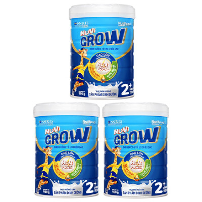 Sữa Bột Nuvi Grow Trên 2 Tuổi Lon 900g - Phát Triển Chiều Cao