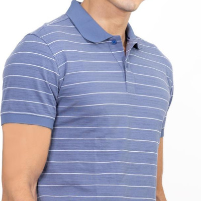 Áo Polo Nam Novelty NATMSLMCSR191235N - Xanh Nhạt Sọc Trắng