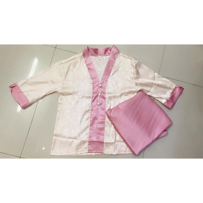 Bộ Đi Lễ Chùa - Đồ Lam Nữ Đi Chùa Đẹp Cao Cấp Trang Nhã Vải Gấm Lụa Cao Cấp 2021 Dành Cho Phật Tử - AL007