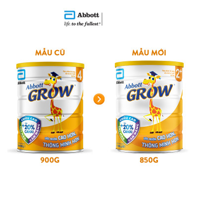 Sữa Abbott Grow 2+ 850g cho trẻ từ 2 tuổi trở lên